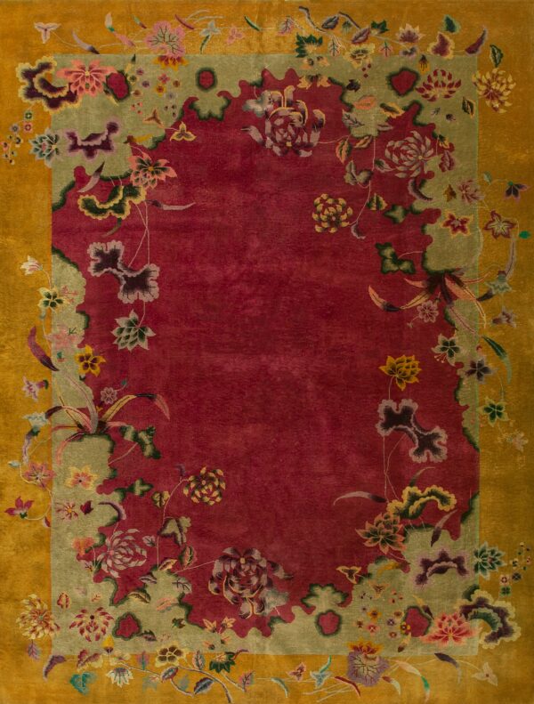 Colorful floral design on rich background