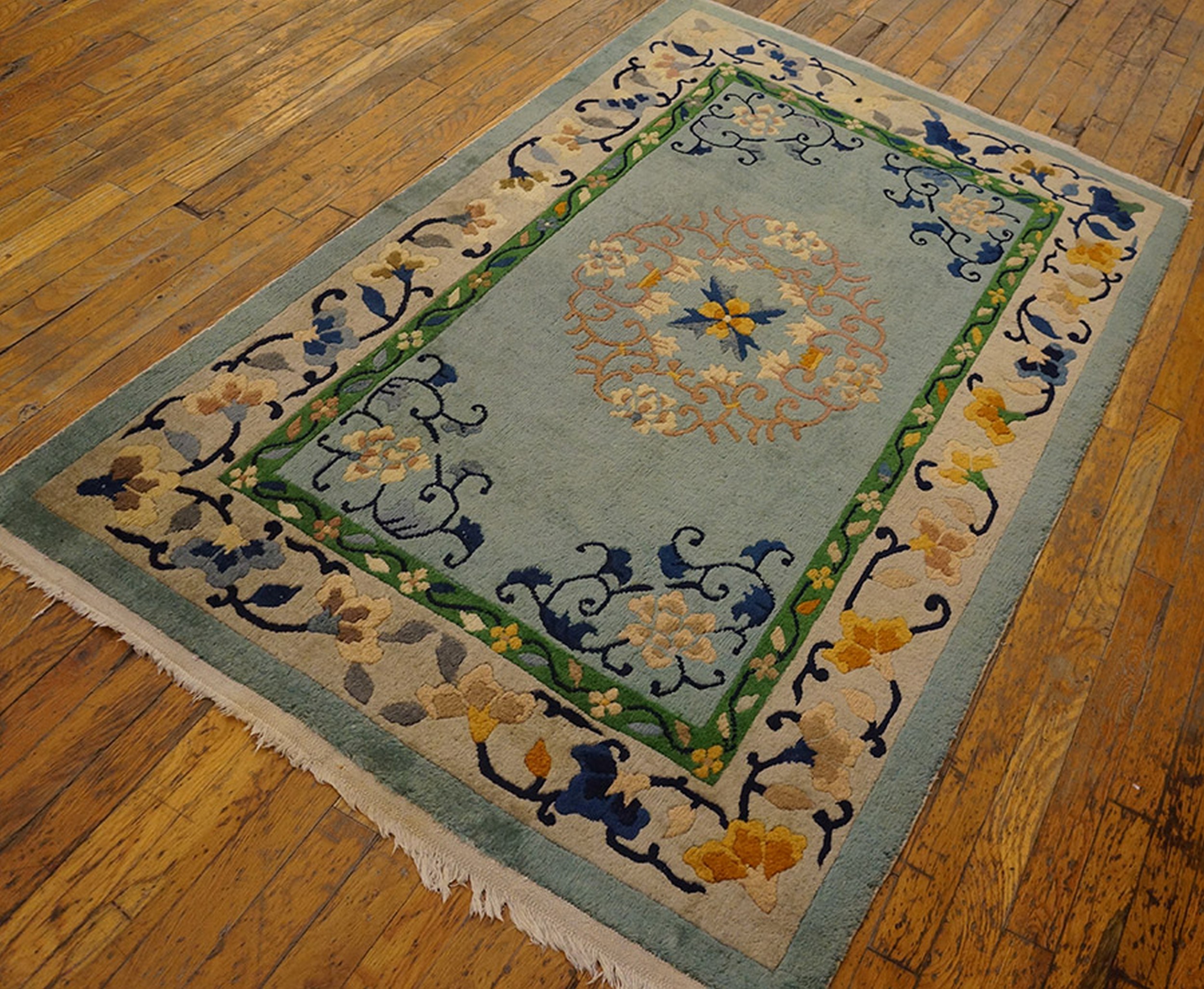 Light Rug Design Antique Art Deco Small Scatter Size Wool Light Rug | Rugs On Net