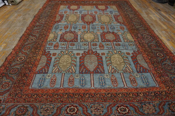 Colorful persian rug with floral patterns