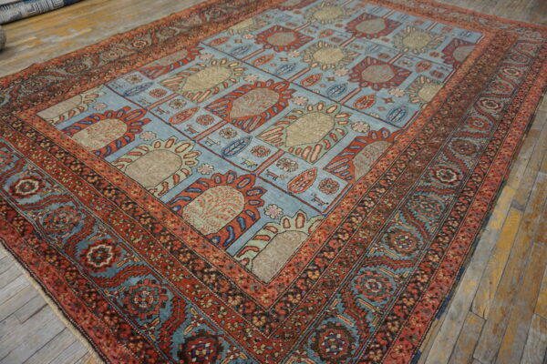 Colorful persian rug with floral patterns