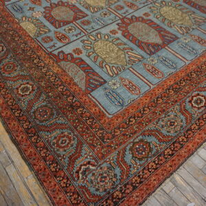 Colorful Persian rug with intricate patterns