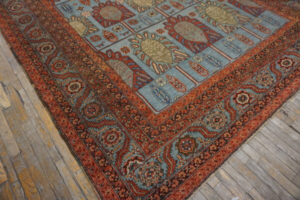 Colorful persian rug with intricate patterns