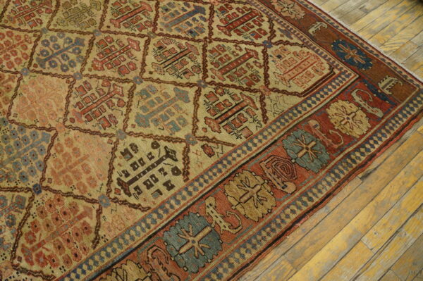 Light earthy color antique tribal persian shrub design bakshaish room size rug - image 5