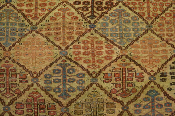 Light earthy color antique tribal persian shrub design bakshaish room size rug - image 3