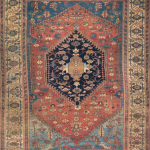 Antique Bakshaish Room Size Wool Rug