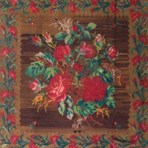 Floral pattern on brown background