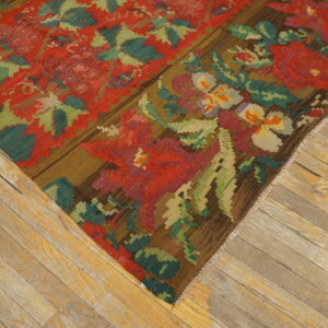 Colorful floral patterned wool rug