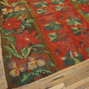 Vibrant floral pattern on rustic background