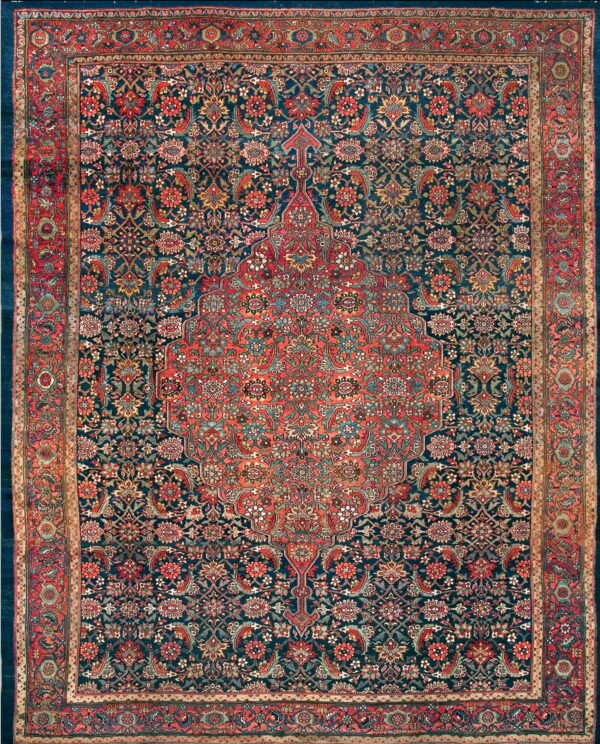 Intricate floral patterns on dark background