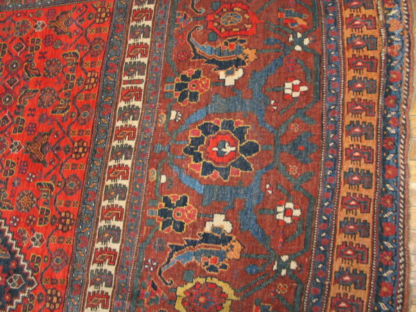 Colorful persian rug with intricate patterns