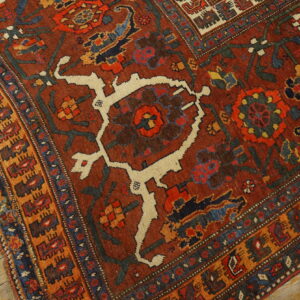Colorful vintage Persian rug design