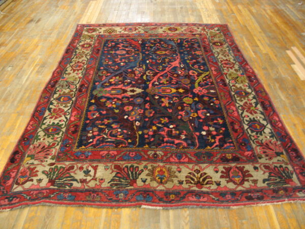 Colorful floral-patterned persian rug