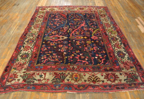 Colorful floral pattern on large rug