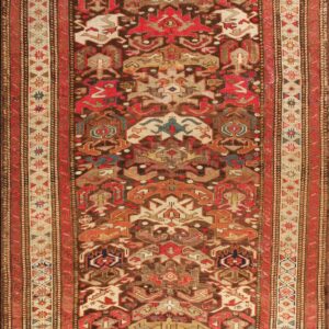 Colorful intricate patterned woven rug