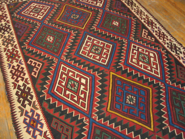 Antique caucasian - kilim caucasian multicolor 1930s rug - image 2