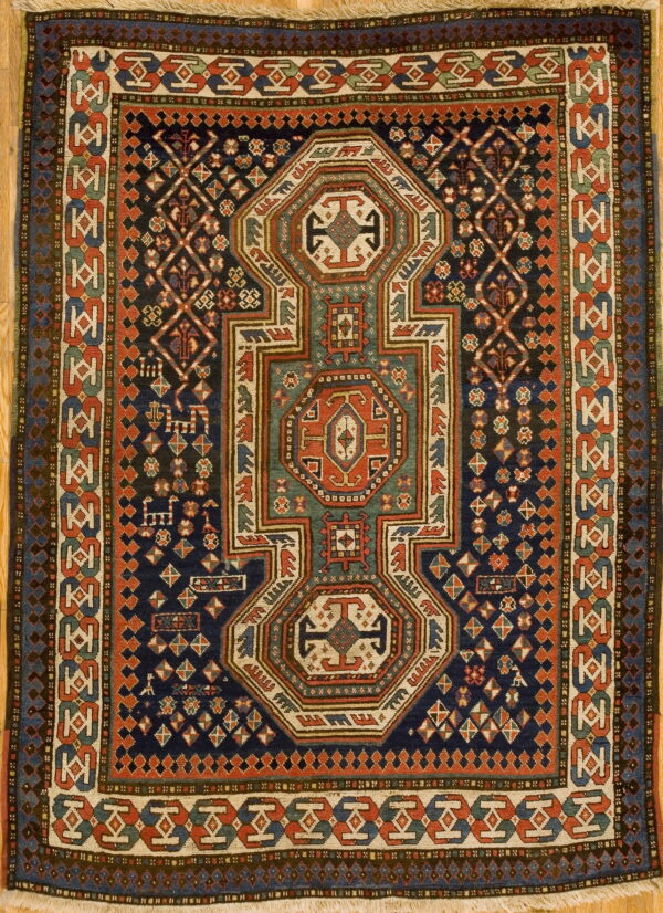 Intricate patterns on deep blue background