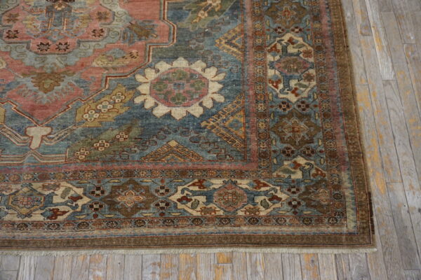 Unusual antique wool pile tribal design caucasian hand knotted rug - image 2