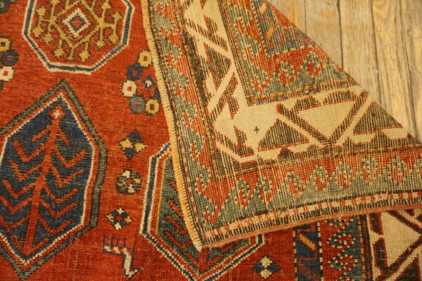 Antique caucasian tribal geometric akstafa kazak rug - image 6