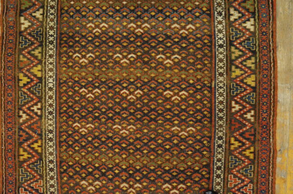 Antique caucasian hallway runner wool rug - image 6