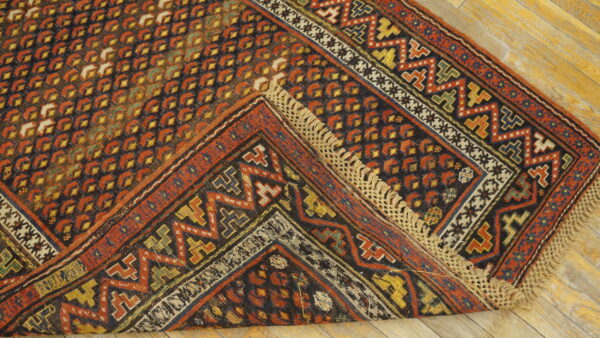 Antique caucasian hallway runner wool rug - image 2