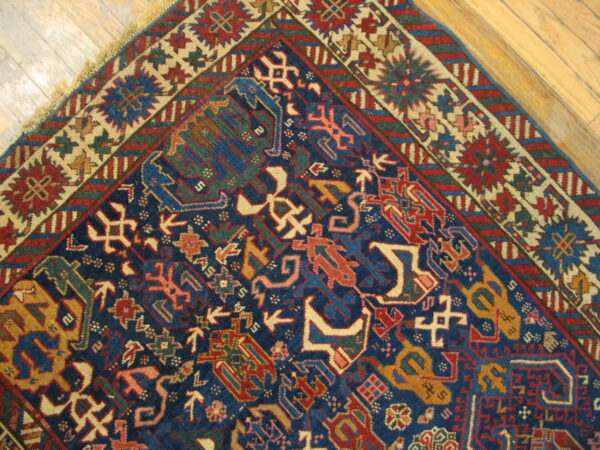 Antique caucasian - bidjov caucasian knotted rug - image 3