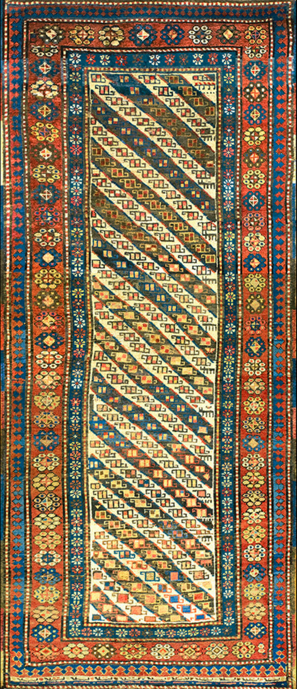 Antique caucasian - ganjeh caucasian knotted rug