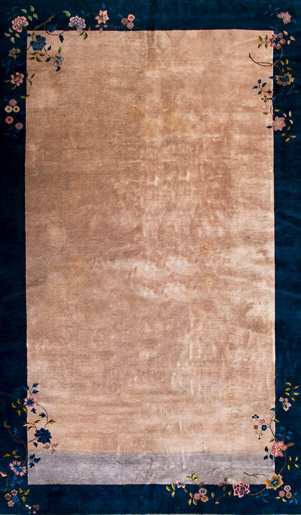 Elegant floral border on ivory background