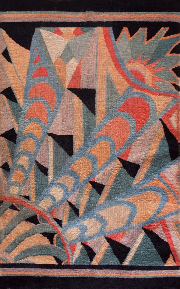 Antique chinese - art deco multicolor 1920s rug