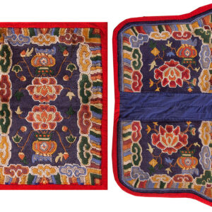 Colorful embroidered floral antique Chinese horse-cover