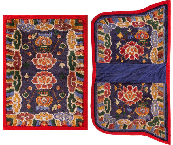 Colorful embroidered floral antique chinese horse-cover