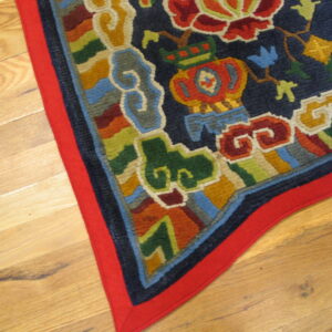 Colorful embroidered floral antique Chinese horse-cover