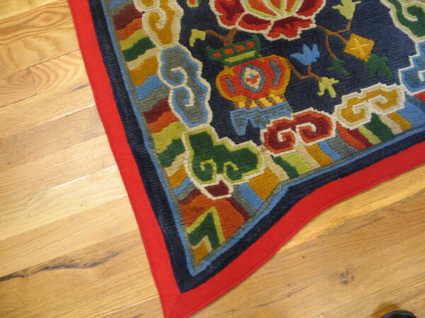 Colorful embroidered floral antique chinese horse-cover