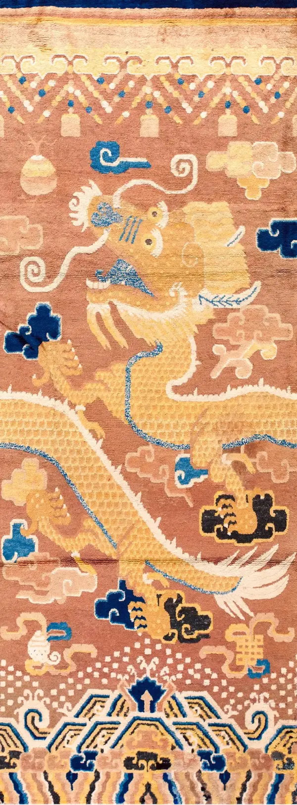 Antique early 19th century chinese dragon cloud band design peking pillar carpet by rugs on net