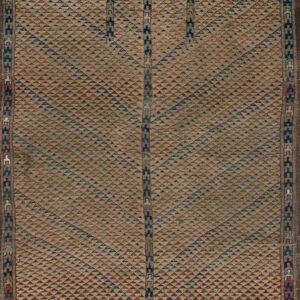 Geometric patterned vintage Turkmen rug