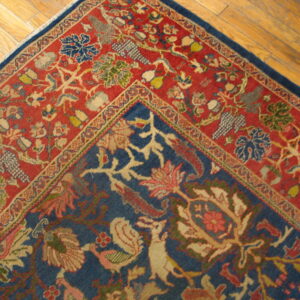 Colorful floral pattern on blue background