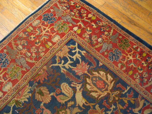 Colorful floral pattern on blue background