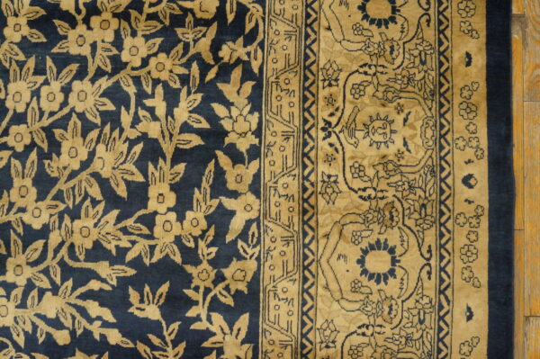 Antique indian oversized large oversized big rug wool blue - image 10