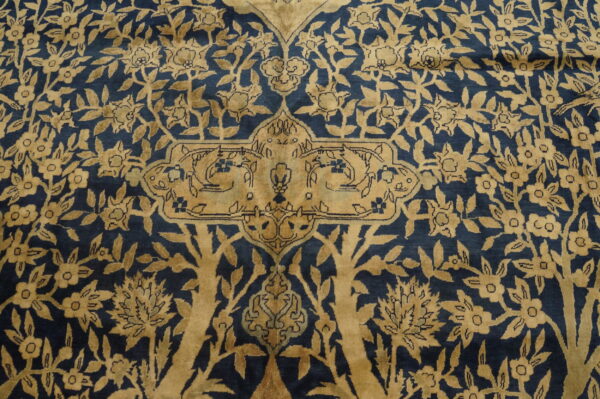 Antique indian oversized large oversized big rug wool blue - image 8