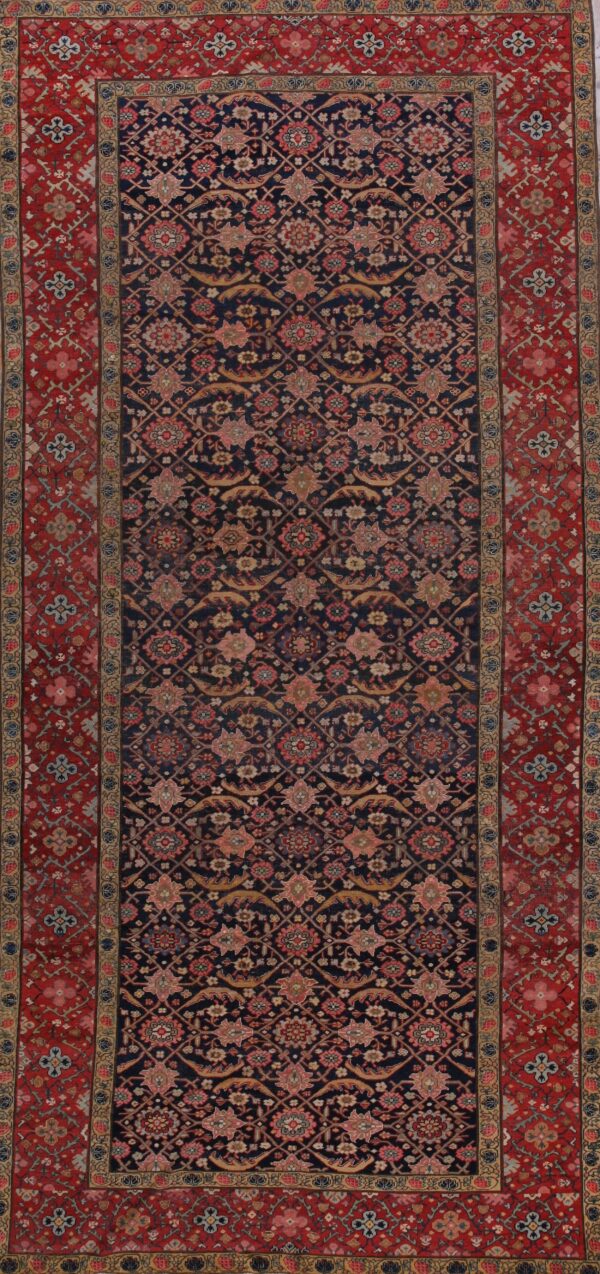 Antique joshaqan persian knotted rug