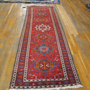 Traditional Northwest Persian Karajeh hallway runner rug