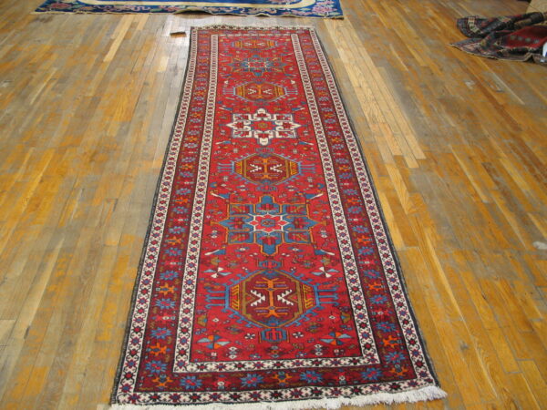 Traditional northwest persian karajeh hallway runner rug