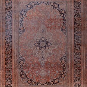 Intricate floral medallion Persian rug
