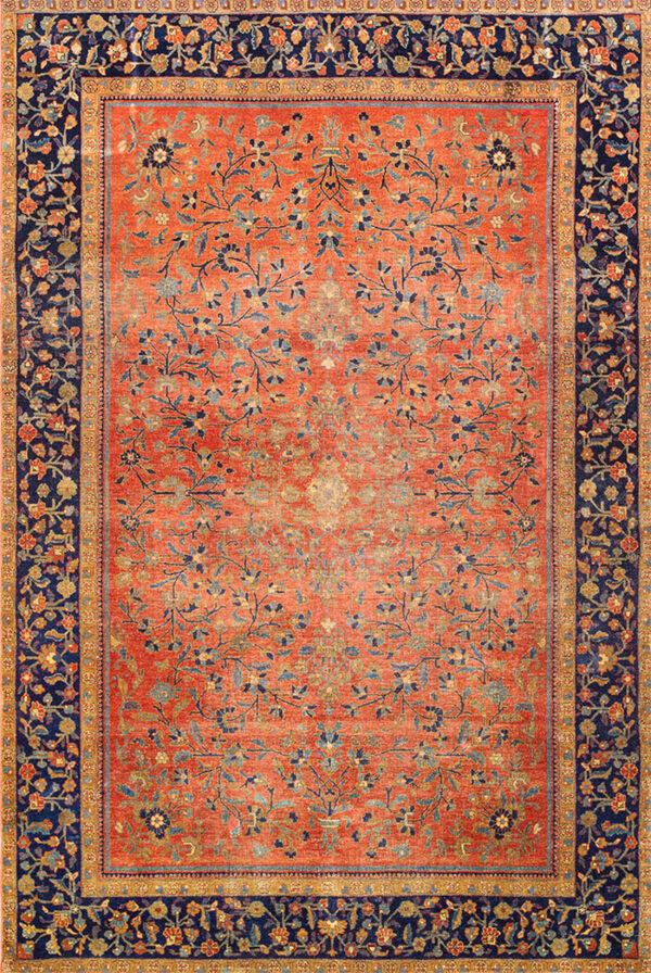 Intricate floral patterns on vibrant background