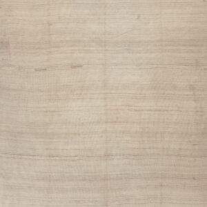 Full view of a neutral beige rug with a tight flatweave and subtle horizontal ribbed texture.