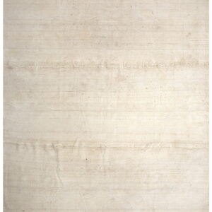 Plain off-white flatwoven rug featuring subtle tonal texture and horizontal stitched seams across the width.