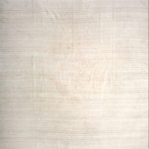 Light beige, low-pile rug displaying subtle vertical ribbed stripes across the entire surface.