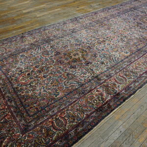 Colorful intricate Persian knotted rug