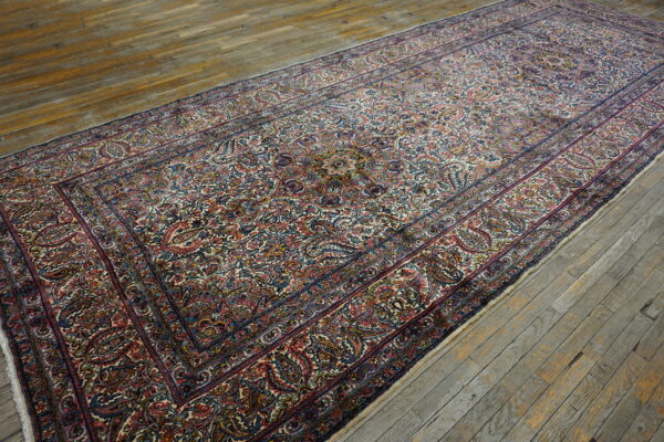 Colorful intricate persian knotted rug