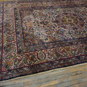 Intricate Persian rug with vibrant patterns