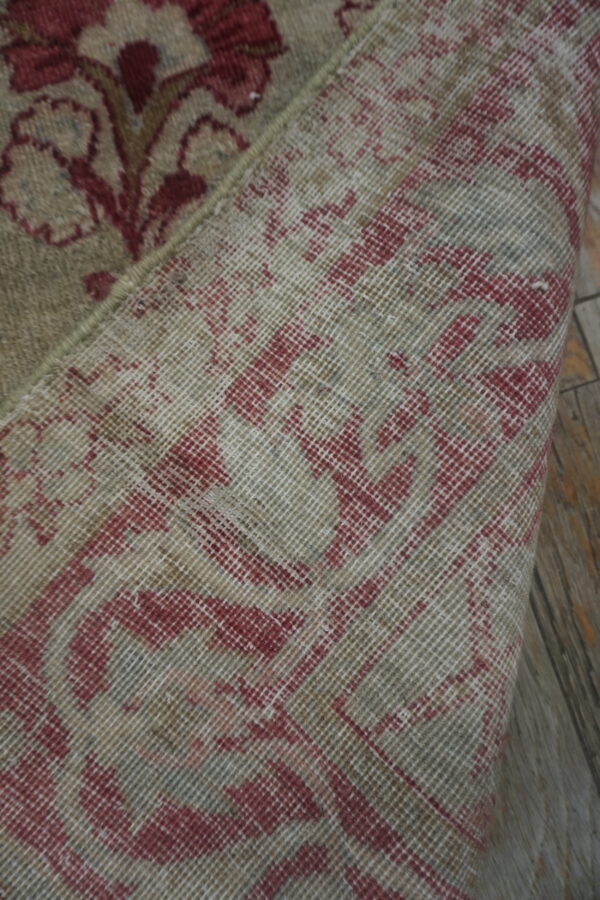 Antique floral pattern fine weave hallway runner persian kerman rug - image 7